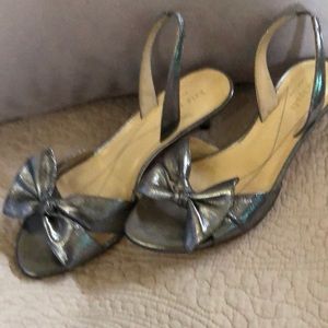 Silver heel sandal